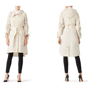 Elizabeth and James Bowery Oversize‎ Jacket Trench Cream Size Medium NO BELT